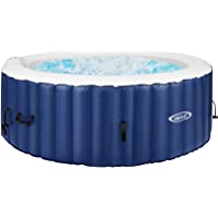 Hikole Jacuzzi Inflable- Jacuzzi Redondo Portátil al Aire Libre para 4 Personas- con Chorro de Burbujas y Bomba de…